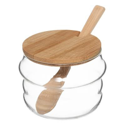 Set 4 Borcane Cu Suport Bamboo