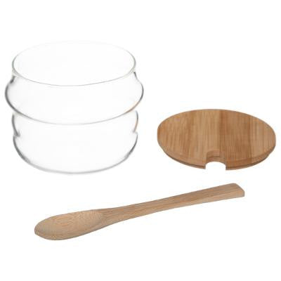 Set 4 Borcane Cu Suport Bamboo