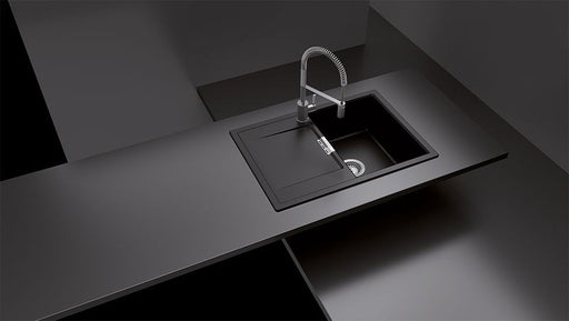 Chiuveta bucatarie Schock Mono D-100 Cristadur Puro, granit, reversibila, montare pe blat 76.5 x 51 cm