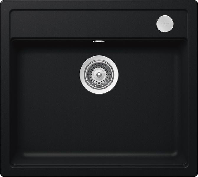 Chiuveta bucatarie Schock Mono N-100 Cristadur Puro cu sifon automat, granit, montare pe blat 57 x 51 cm