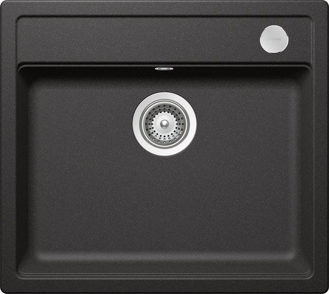 Chiuveta bucatarie Schock Mono N-100 Cristadur Stone cu sifon automat, granit, montare pe blat 57 x 51 cm