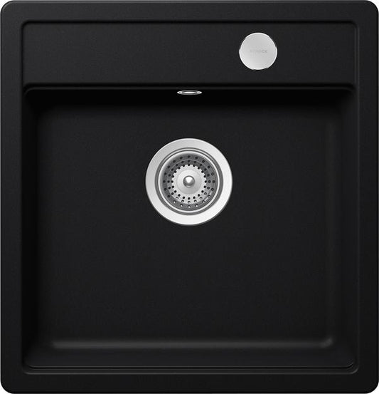 Chiuveta bucatarie Schock Mono N-100S Cristadur Puro cu sifon automat, granit, montare pe blat 49 x 51 cm
