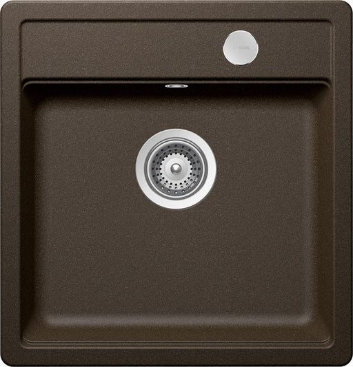 Chiuveta bucatarie Schock Mono N-100S Cristadur Bronze cu sifon automat, granit, montare pe blat 49 x 51 cm
