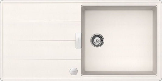 Chiuveta bucatarie Schock Tia D-100L Cristadur Polaris cu sifon automat, granit, reversibila, montare pe blat 100 x 50 cm