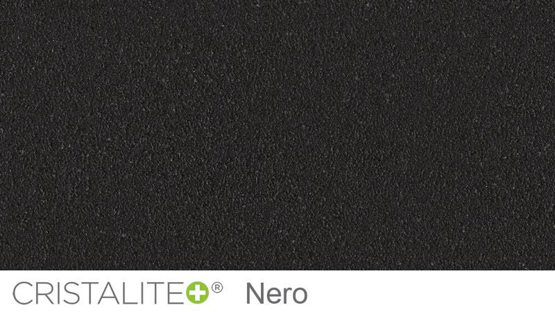 Baterie bucatarie Schock Epos Cristalite Nero cu dus extractibil, aspect granit, cartus ceramic, negru