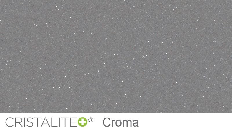 Baterie bucatarie Schock Epos Cristalite Croma cu dus extractibil, aspect granit, cartus ceramic, gri
