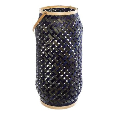 Set 3 Felinare Bamboo Albastru