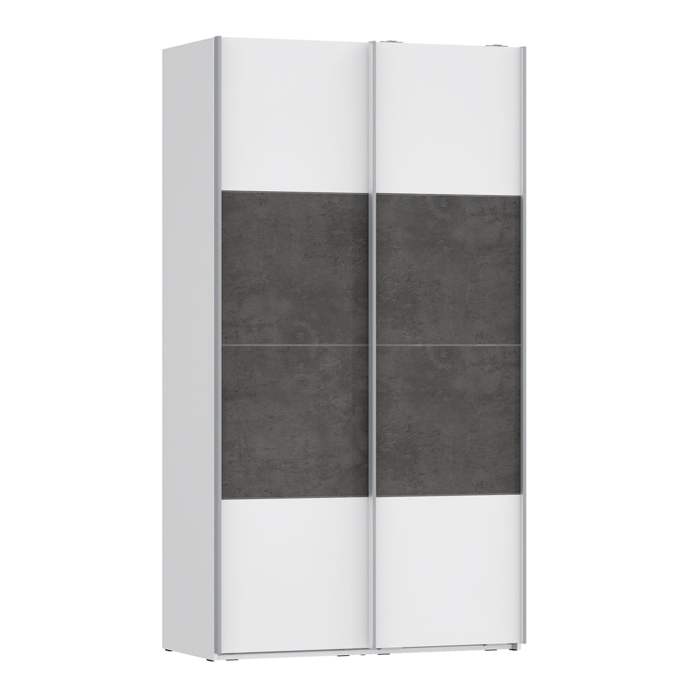 Dulap cu 2 usi culisante Olivier, 2 Usi, Alb, 120.1 Cm