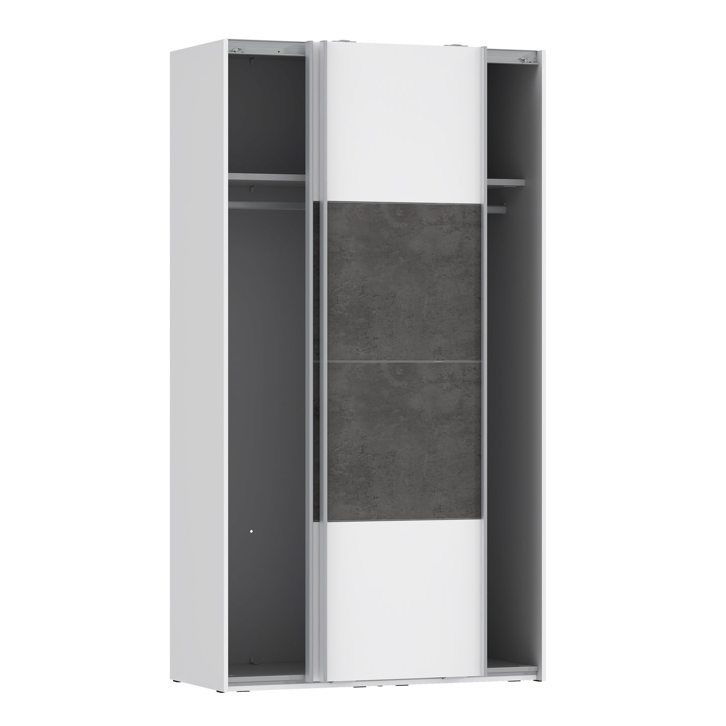 Dulap cu 2 usi culisante Olivier, 2 Usi, Alb, 120.1 Cm