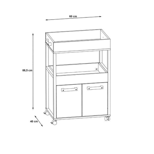 Comoda Home Bar 1 Pe Role, 60 x 88.5 x 40 Cm