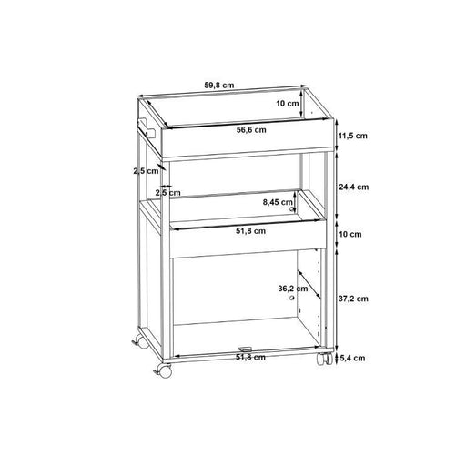 Comoda Home Bar 1 Pe Role, 60 x 88.5 x 40 Cm