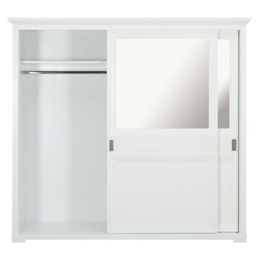 Set Dormitor Verona Bianco, Pat Cu Dimensiune saltea 160 X 200 Cm, 2 Noptiere Si Dulap