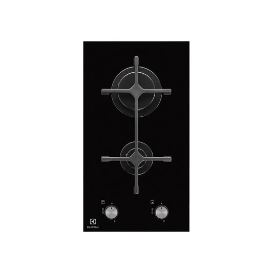Plita Incorporabila Ceramica Pe Gaz Electrolux EGC3322NVK, Negru, 29 cm