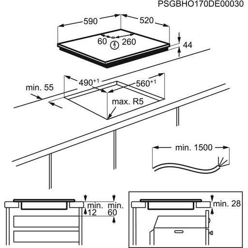 Plita Inductie AEG IAE64431FB, 4 Zone De Gatit, Negru, 60 Cm