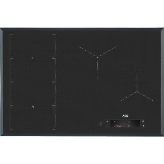 Plita Inductie AEG IAE84851FB, 4 Zone De Gatit, Hota Integrata, 630 mc/h, Gri Inchis, 80 Cm