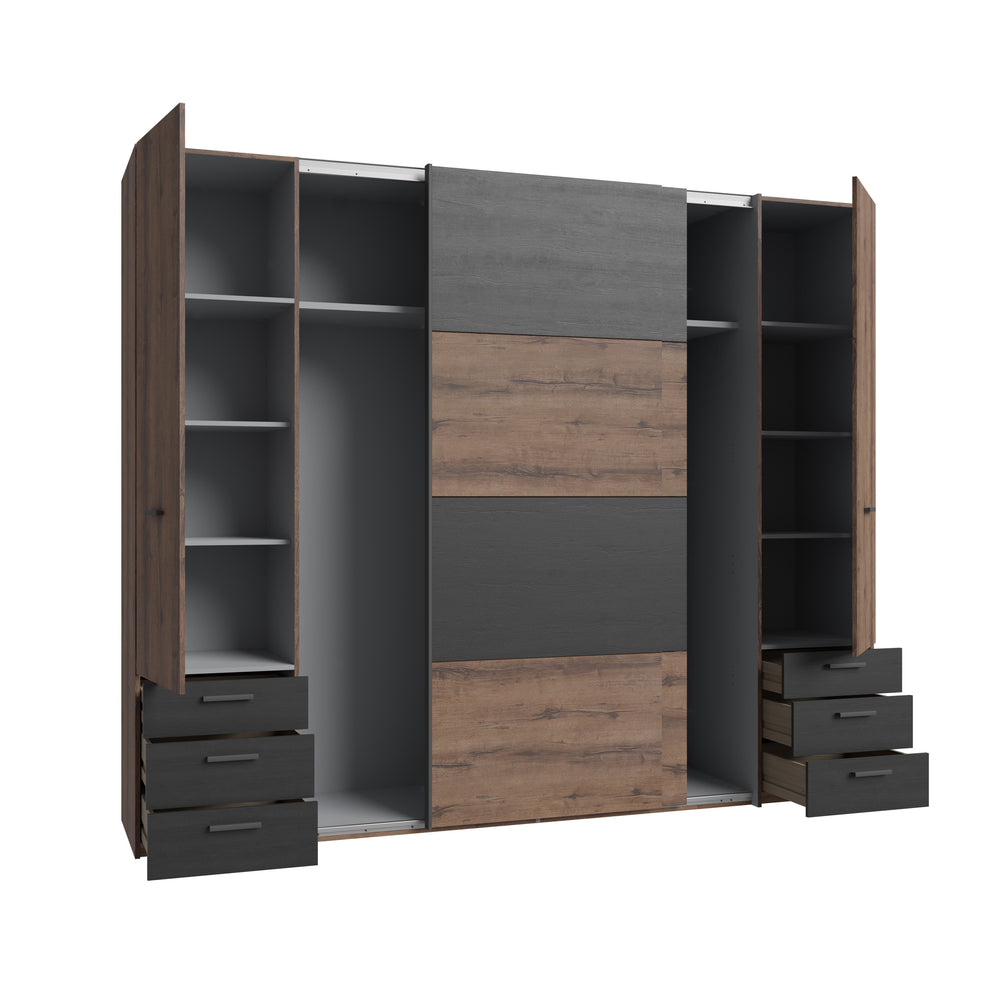 Set Dormitor Benvenutti, Pat Cu Dimensiunea Saltelei 180 X 200 Cm, 2 Noptiere Si Dulap