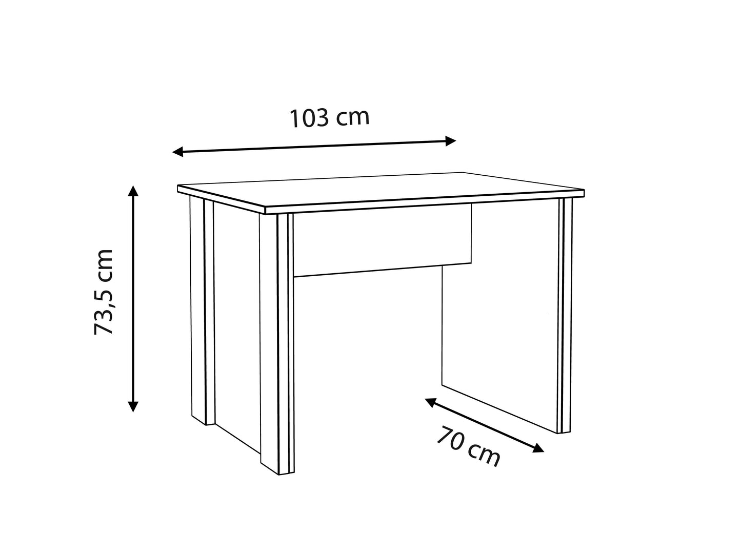 Birou Clif, Lemn Vintage Si Beton Optic Gri Inchis, 103 Cm