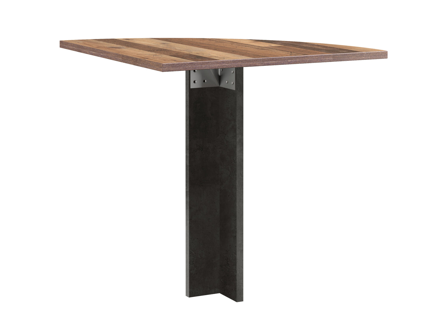 Element Suplimentar 90° Clif, Lemn Vintage Si Beton Optic Gri Inchis, 70 x 73.5 x 70 Cm