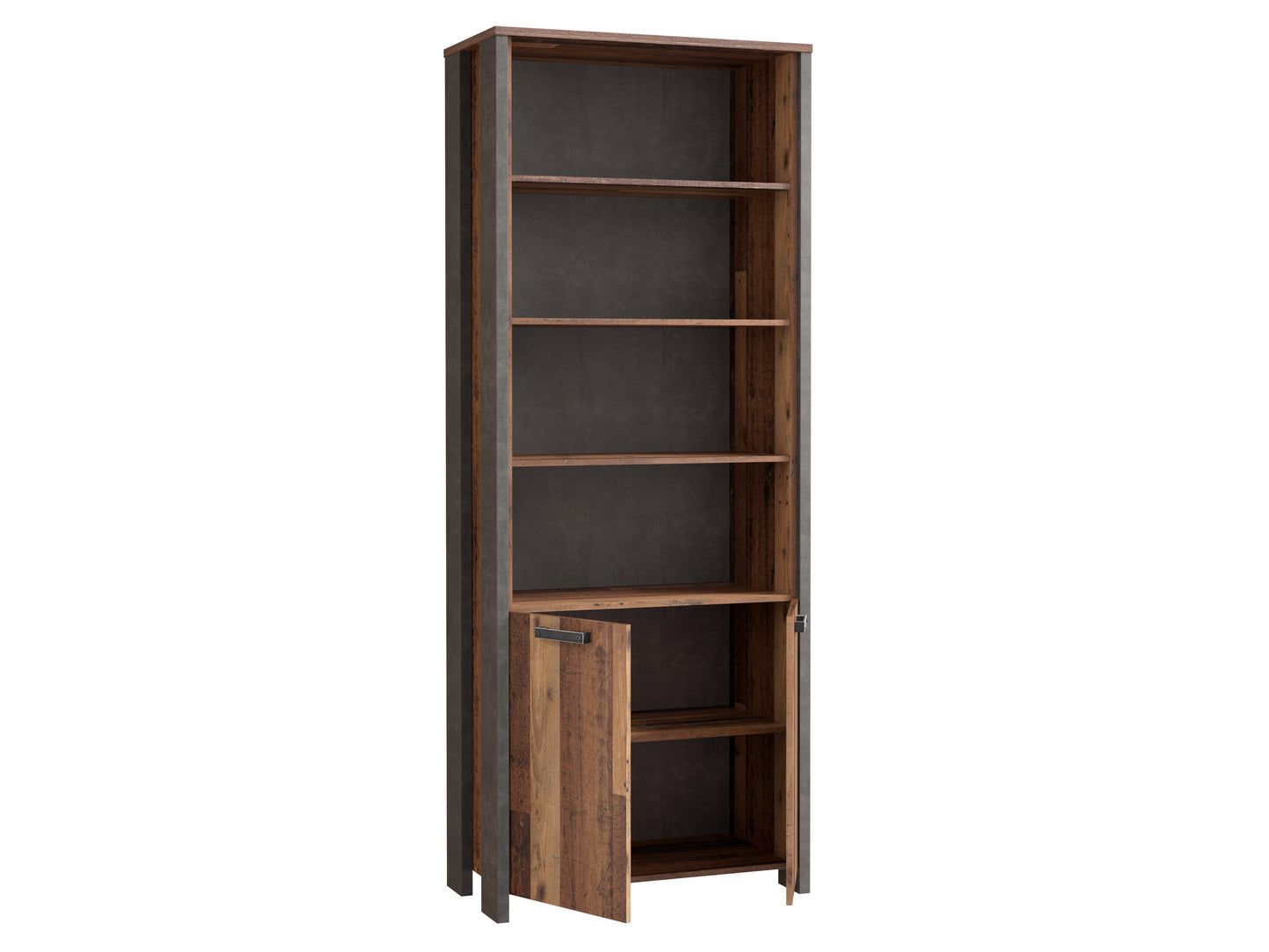 Etajera Clif, Lemn Vintage Si Beton, 86.7 Cm