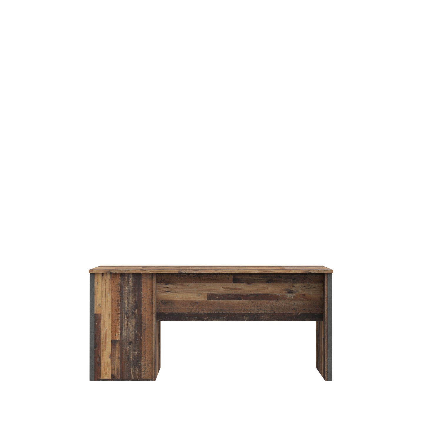 Birou Clif, Lemn Vintage Si Beton Optic Gri Inchis, 160 Cm