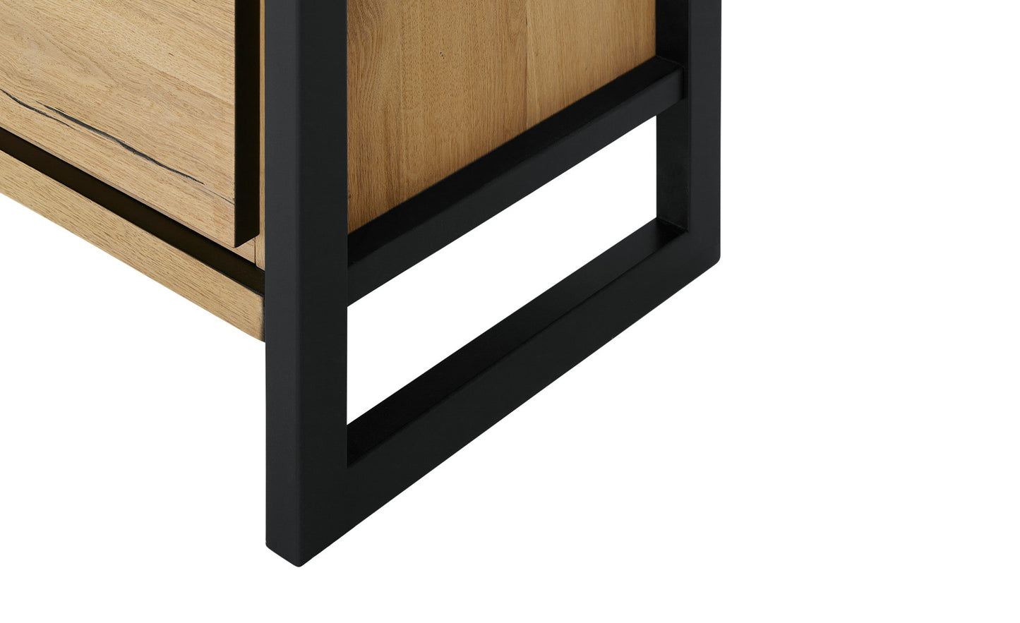 Comoda Tv Cu Furnir Din Lemn Masiv Reno Smoked Oak, 170 Cm