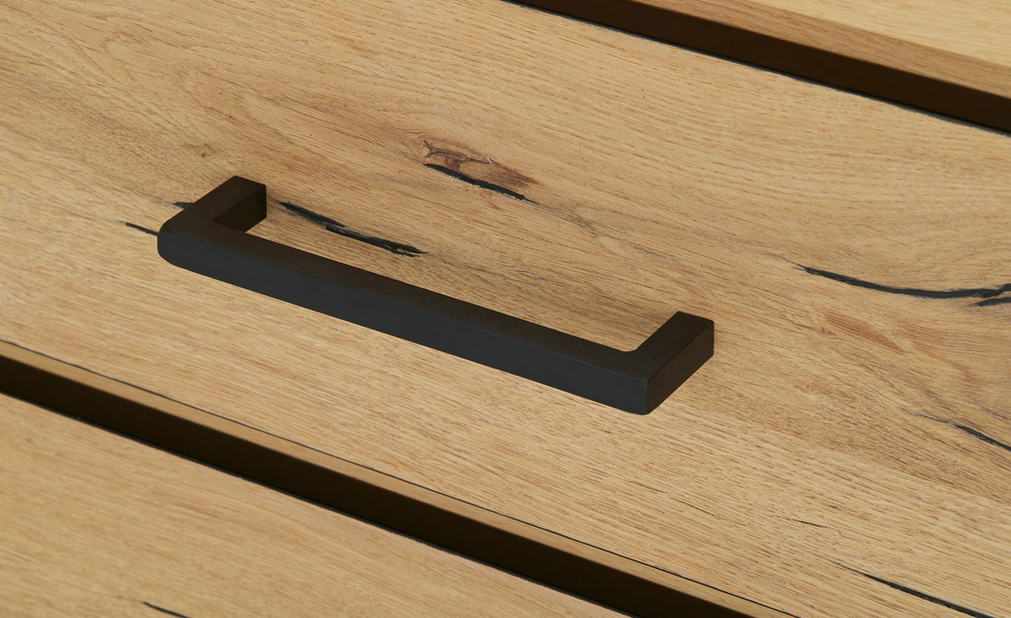 Comoda Tv Cu Furnir Din Lemn Masiv Reno Smoked Oak, 170 Cm