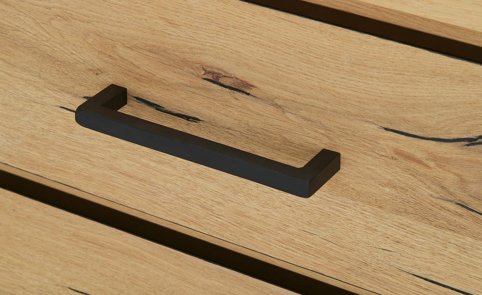 Comoda Tv Cu Furnir Din Lemn Masiv Reno Smoked Oak, 170 Cm