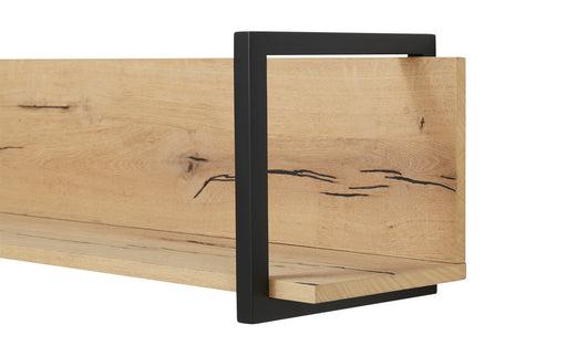 Polita Reno Smoked Oak, Furnir Din Lemn Masiv, 130 Cm
