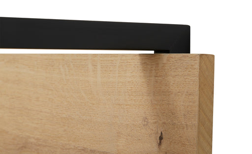 Polita Reno Smoked Oak, Furnir Din Lemn Masiv, 130 Cm