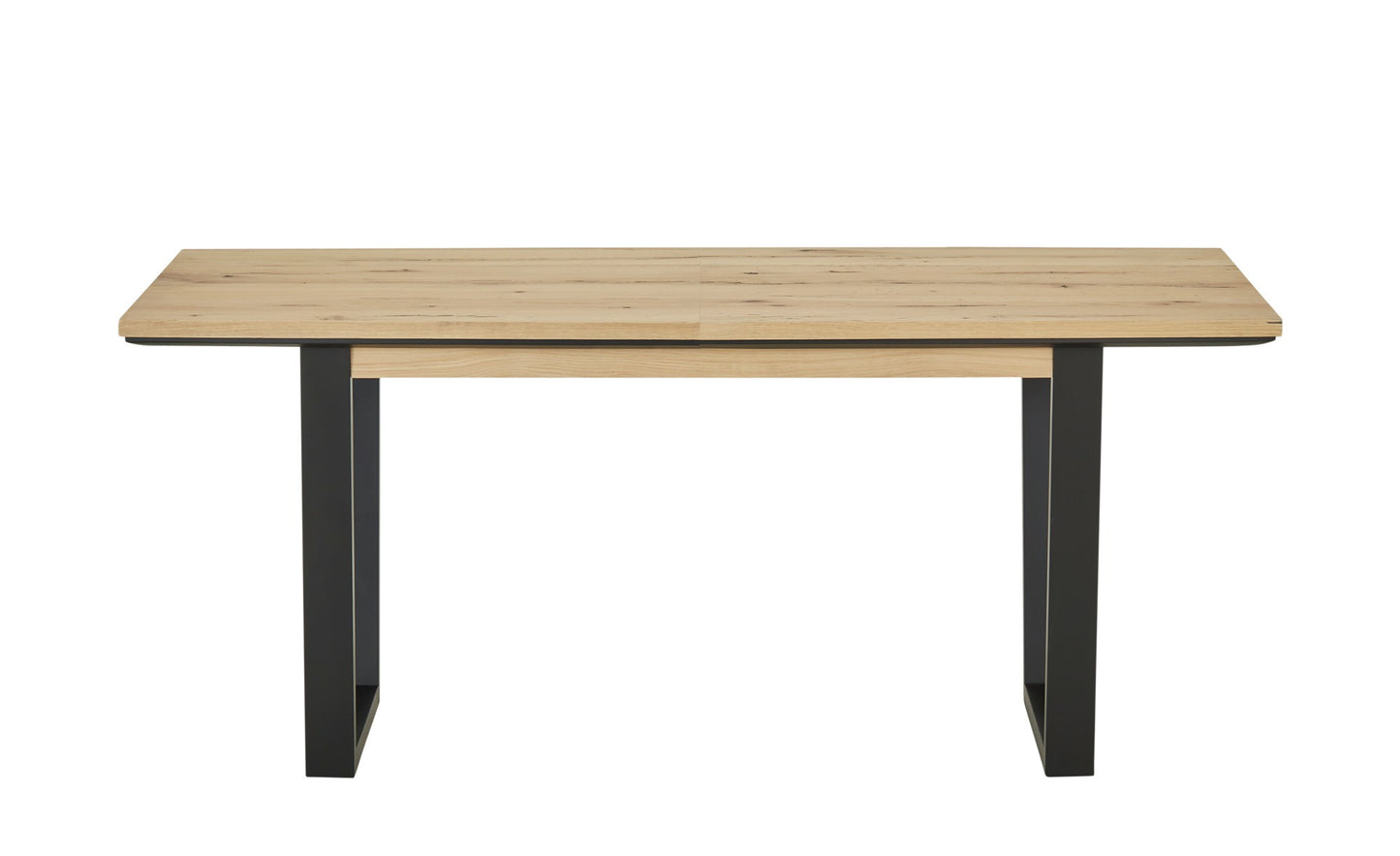 Masa Reno, Extensibila, Smoked Oak, Furnir Din Lemn Masiv, 180/230 x 90 x 77 Cm