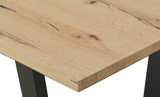Masa Reno, Extensibila, Smoked Oak, Furnir Din Lemn Masiv, 180/230 x 90 x 77 Cm