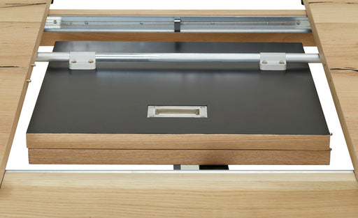 Masa Reno, Extensibila, Smoked Oak, Furnir Din Lemn Masiv, 180/230 x 90 x 77 Cm