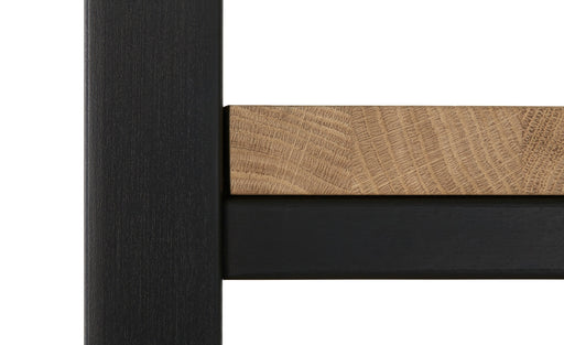 Biblioteca Reno Cu 1 Sertar, Smoked Oak, Furnir Din Lemn Masiv, 69.5 Cm