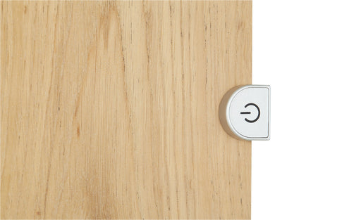 Vitrina Tulsa Smoked Oak, Furnir Din Lemn Masiv, 98 Cm