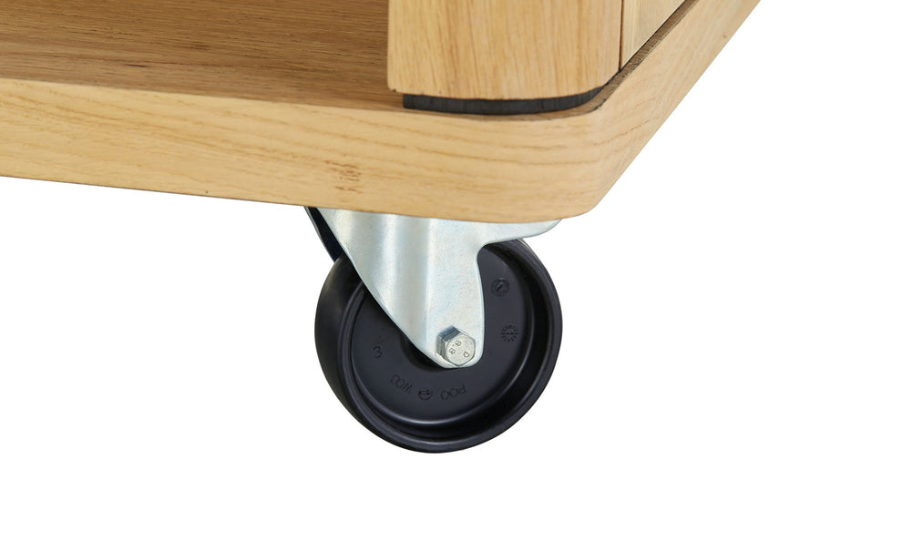 Masa Cafea Tulsa Smoked Oak, Furnir Din Lemn Masiv, 110 Cm