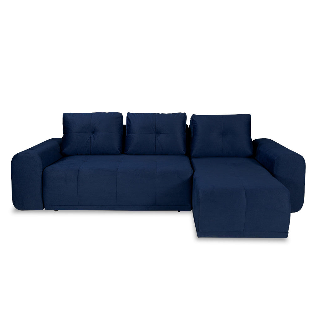 Coltar Extensibil Cu Lada Dreamer, Interschimbabil Stanga/Dreapta, Albastru Inchis, 290 x 162 x 100 Cm