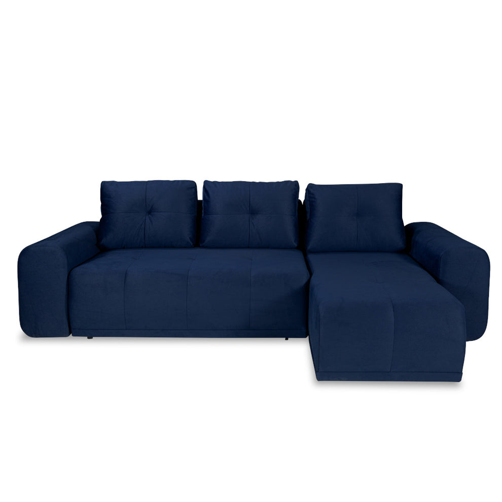Coltar Extensibil Cu Lada Dreamer, Interschimbabil Stanga/Dreapta, Albastru Inchis, 290 x 162 x 100 Cm