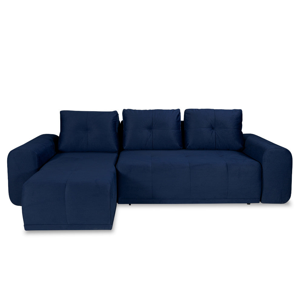 Coltar Extensibil Cu Lada Dreamer, Interschimbabil Stanga/Dreapta, Albastru Inchis, 290 x 162 x 100 Cm