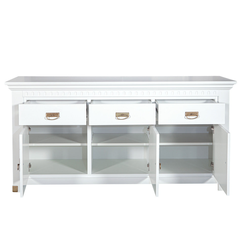 Bufet Saint Tropez, 3 Usi si 3 Sertare, Vopsit Alb, 173.8 Cm