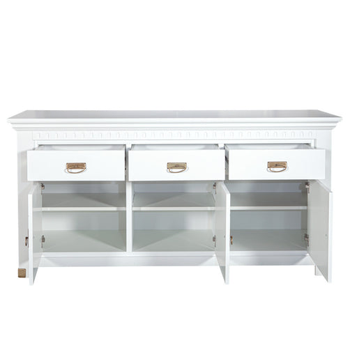 Bufet Saint Tropez, 3 Usi si 3 Sertare, Vopsit Alb, 173.8 Cm
