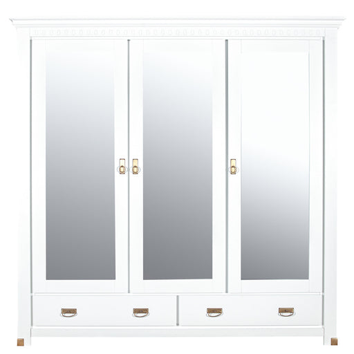 Dulap Saint Tropez, 3 Usi Si 2 Sertare, Vopsit Alb, 208 Cm