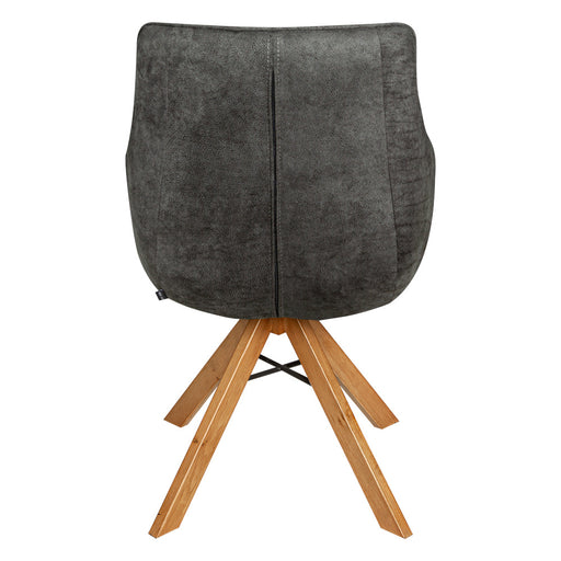 Scaun Cloud Rotativ Stejar, Smoke Oak, Gri Inchis, 59 Cm