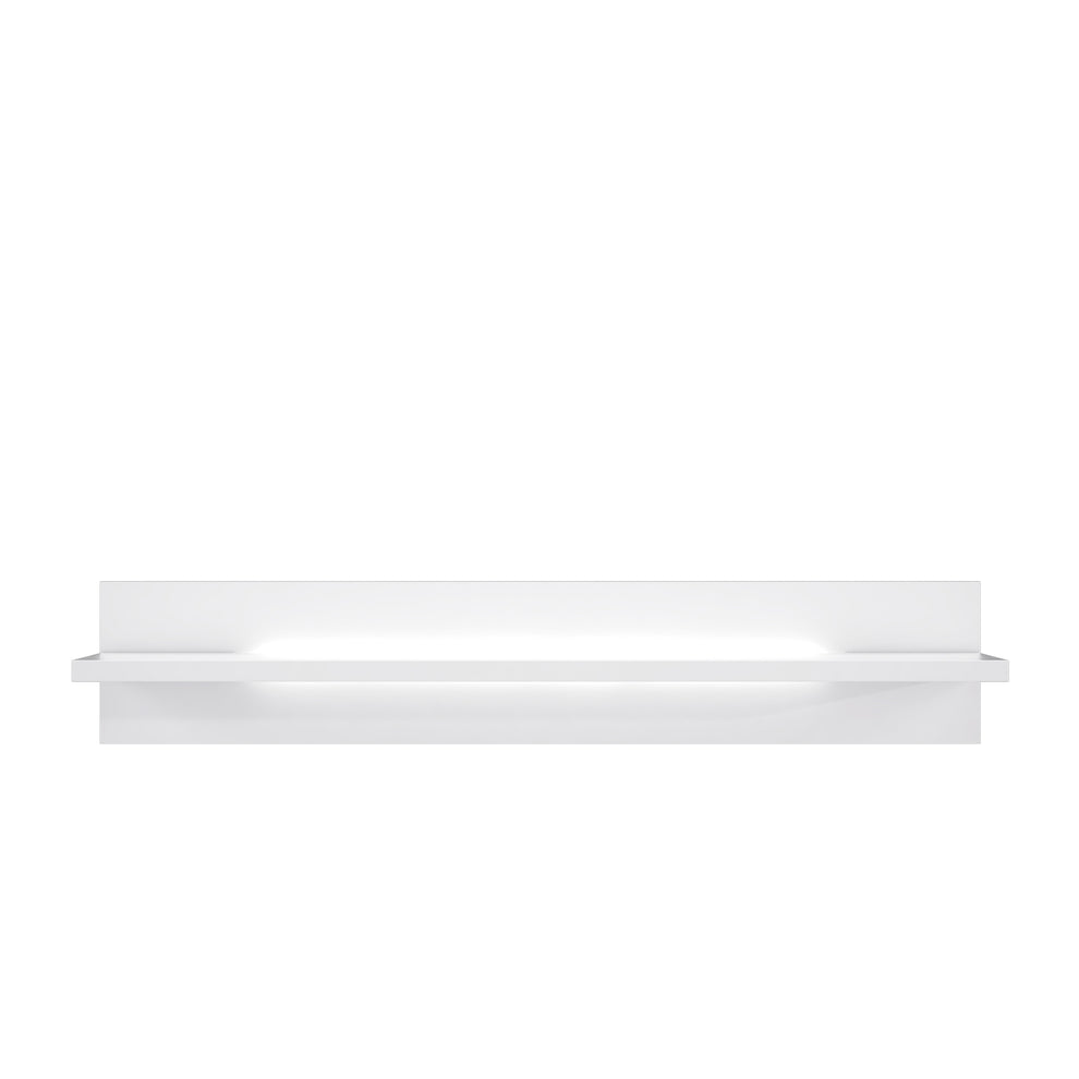 Polita L-Light Alb Si Alb Lucios, 140 Cm