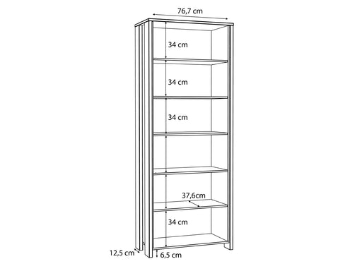 Etajera Clif, Lemn Vintage Si Beton Optic Gri Inchis, 86.7 Cm