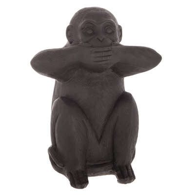 Set 3 Decoratiuni Monkey Negru H23 Cm