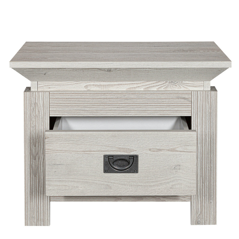 Noptiera Casablanca Loft Cu 1 Sertar Gri, 58.3 Cm
