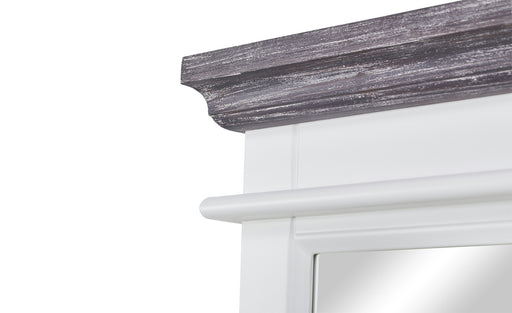 Oglinda Cabana Alb Si Gri, 116 Cm