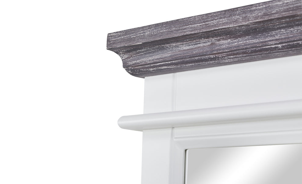 Oglinda Cabana Alb Si Gri, 116 Cm