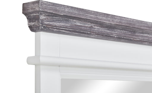 Oglinda Cabana Alb Si Gri, 116 Cm