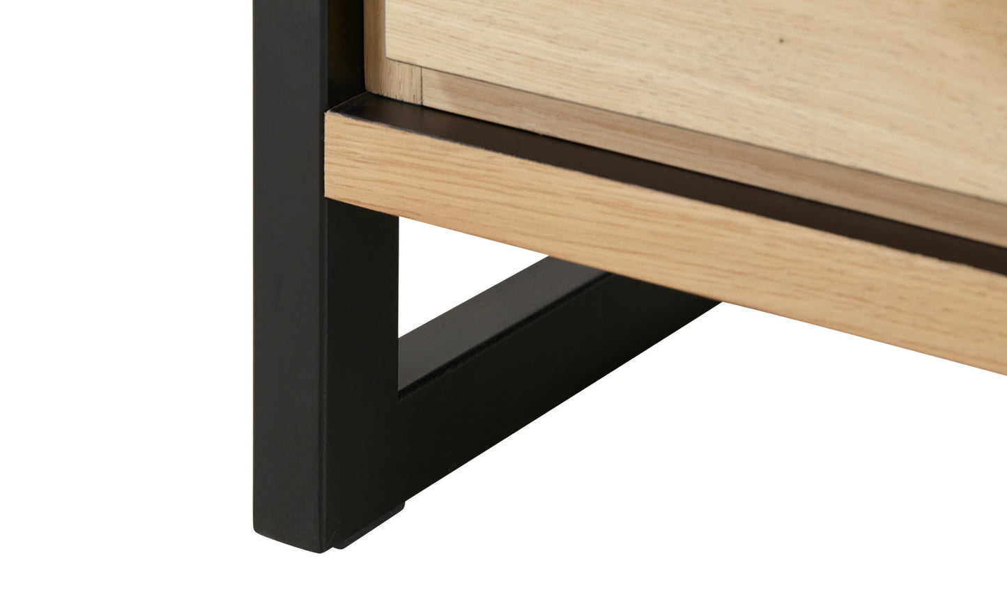Vitrina Stanga Reno Cu 1 Usa Si 2 Sertare, Smoked Oak, 60 Cm